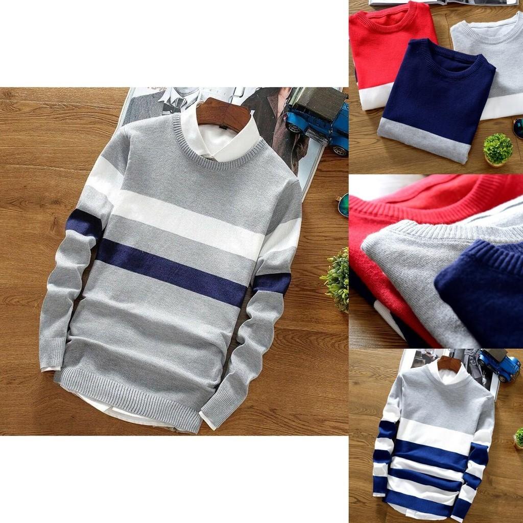 Eleganti Maglioni da Uomo Casual a Manica Lunga Lavorati a Maglia Larghi, Top per Ogni Stagione