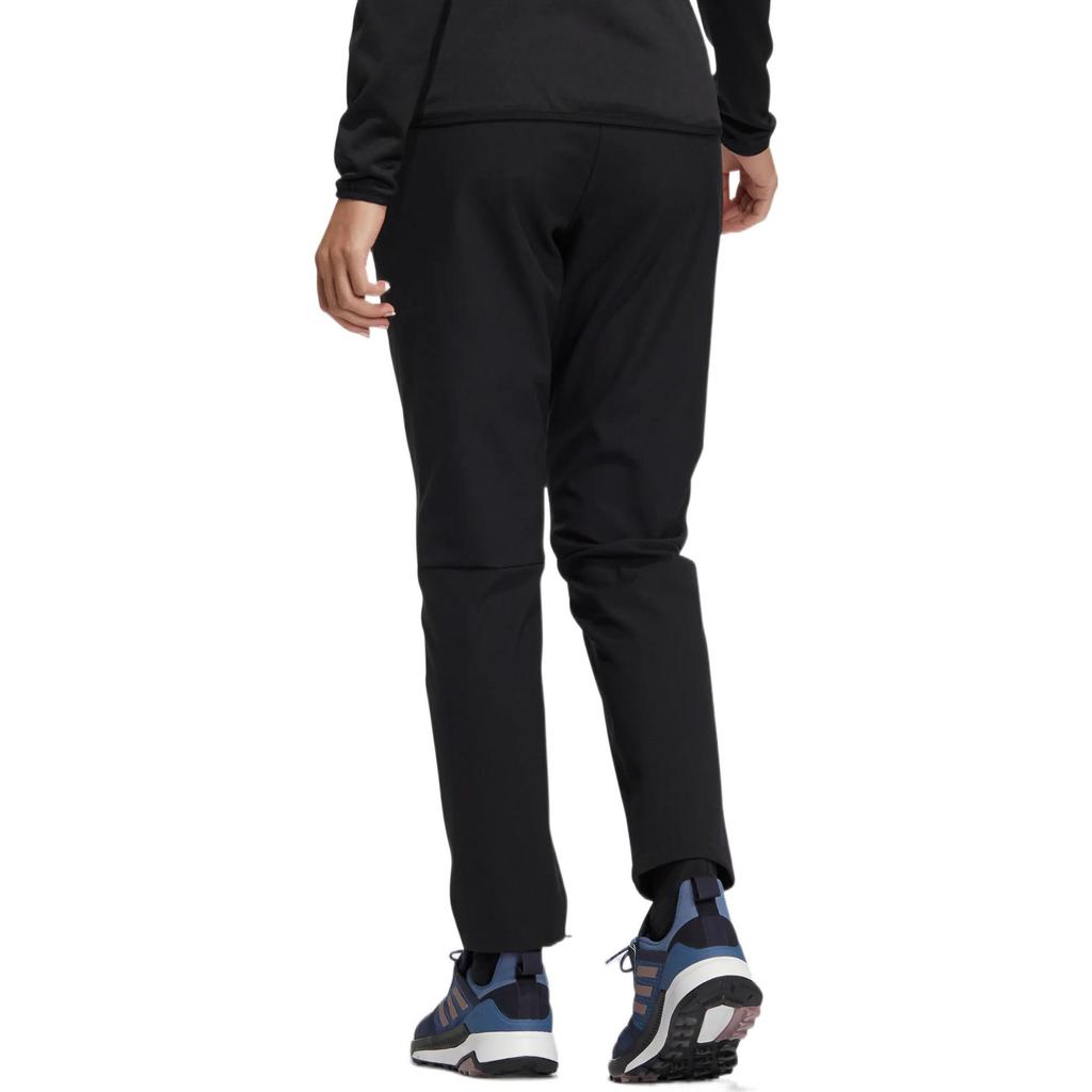 Adidas Brushed Pants Solid Color Letter Logo Print Outdoor Sports Pants Women Pants Black HN2003