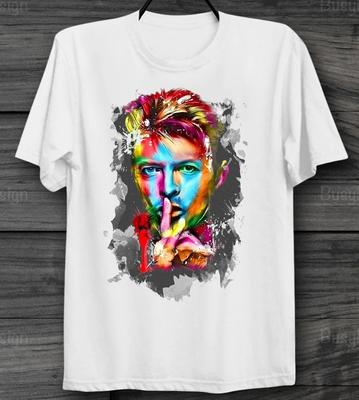 David Bowie Πολύχρωμο Γραφικό T-Shirt Ziggy Stardust Εμπνευσμένο Ρετρό Rock Top