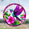 Hummingbird & FloralTheme Sun Catcher Acrylic Hang Sign, Nurseries, Vintage Home Decor Wall for Bar Kitchen, Restaurant Shop Wall Decor, Garden Decora