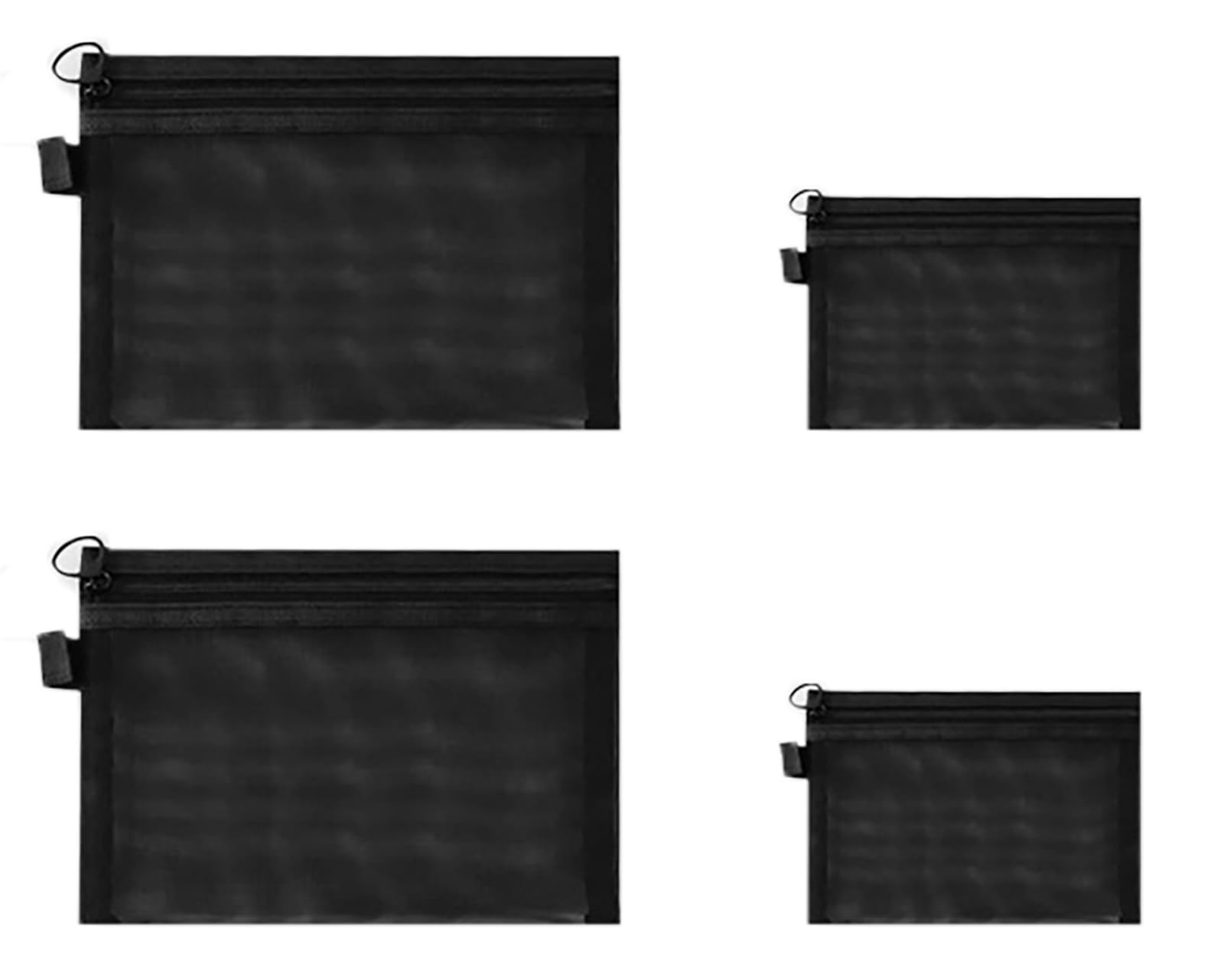 

LeTradeJP Mesh 4 2 Cosmetic Makeup Ultra Convenient for Travel and Business Trips Pouches, Pouches, Sizes, Storage, Pouch, Hanging, Portable, чёрный