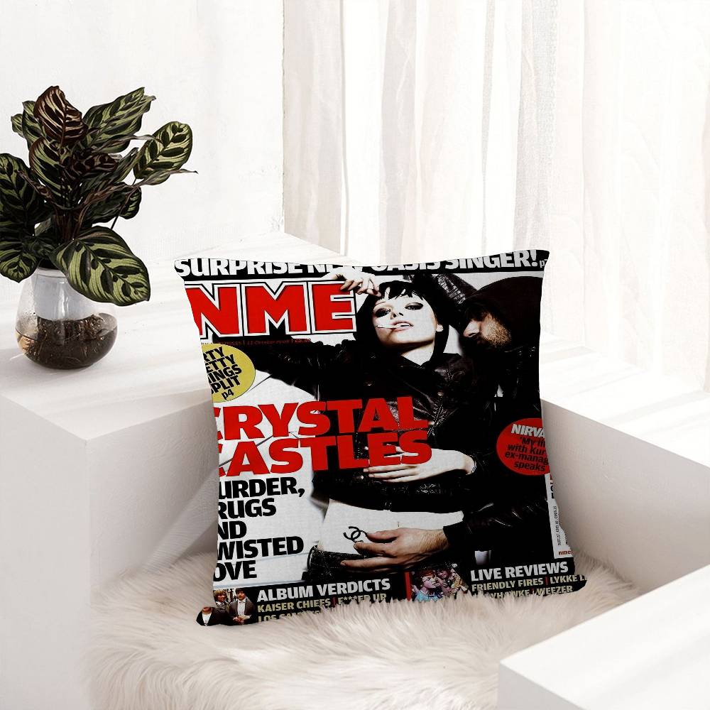 Band C-Crystal Castles Cushion Cover Polyester Sofa Cushions Decorative Throw Pillows Home Decoration Pillowcover
