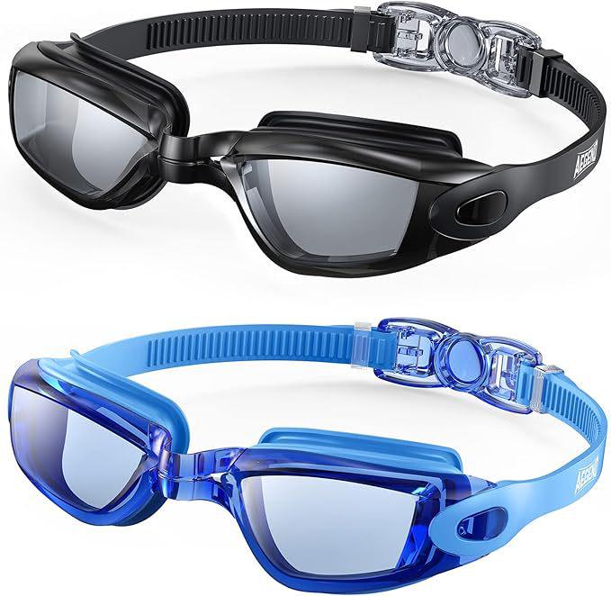 Custom HD Anti-Pinch Swim Cap & Foldable Goggles Set with Nose Clip & Earplugs