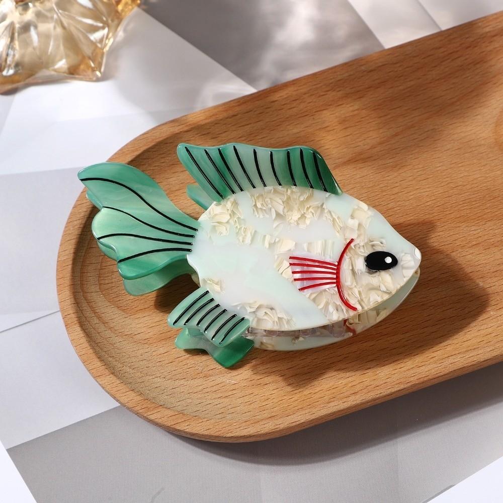 Acetate Fish Hair Claw Jaw Clamp Acetate Shark Clip Cute Fish Hair Clip Daily Styling