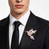 New Shiny Rhinestone Crystal Parrot Bird Brooch Vintage Animal Badge Lapel Pin Suit Coat Dress Party Jewelry Accessories Gifts