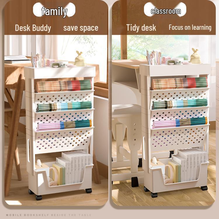 Kompaktní stolní knihovna a organizér - Multifunkční, Velká kapacita pro použití ve třídě nebo kanceláři