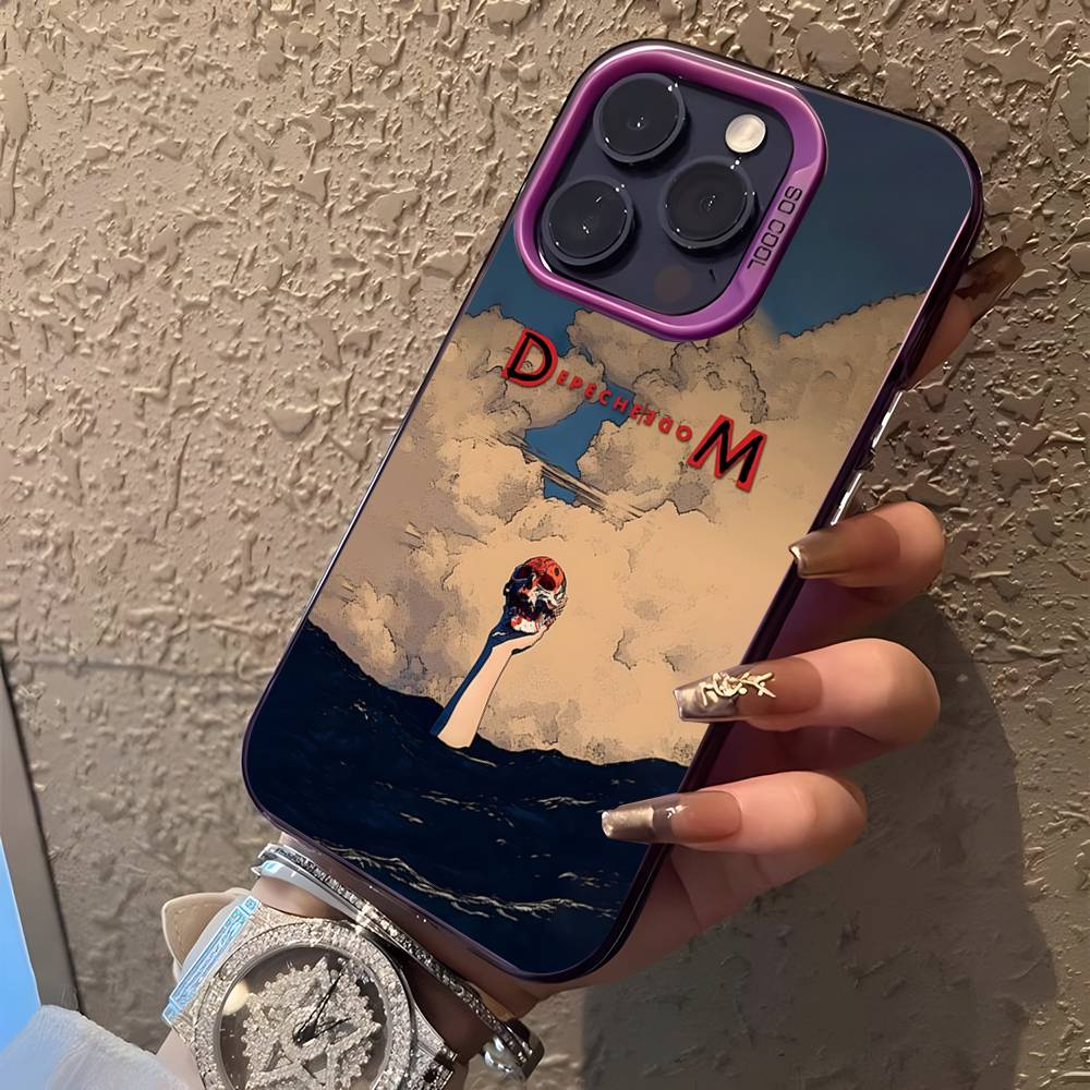 Band D-Depeche ModeS Purple Matte Shockproof CoverPhone Case For iPhone 17,16,15,14,13,12,11,Pro,XS,Max,Plus,Mini,SE4,E