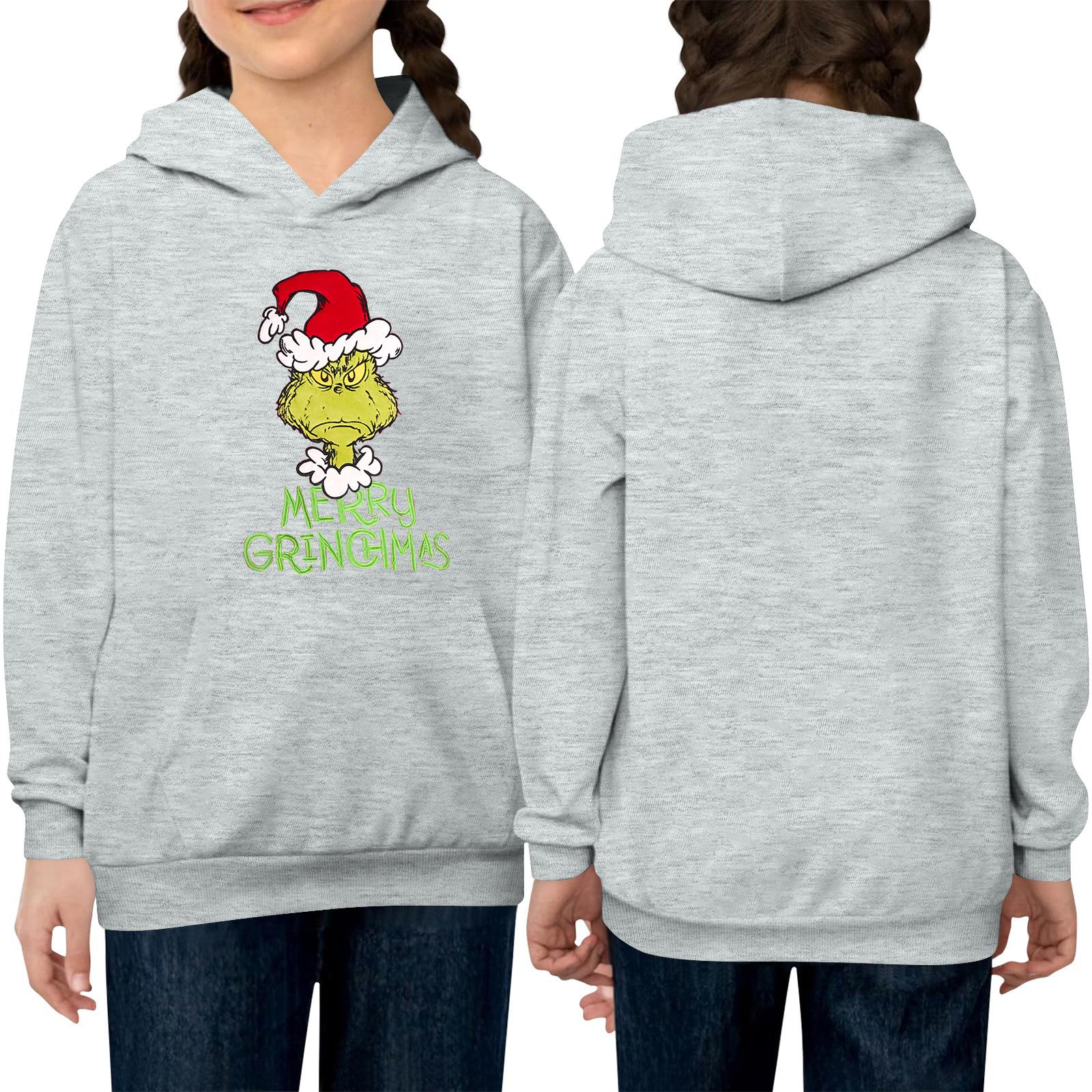 

Children s Long-sleeved Loose-fitting Pullover Hoodie With Drawstring And Solid Color 160