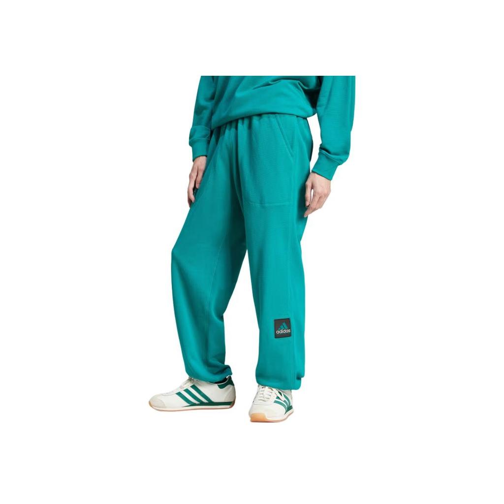 adidas Equipment Series Ss25 Reflective Fashion Soft Tapered Casual Knitted Sports Pants Men Pants Equipment-Green JP0356