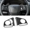 Carbon Fiber 2X Car Steering Wheel Decor Cover Trim For Honda CR-V CRV 2017-