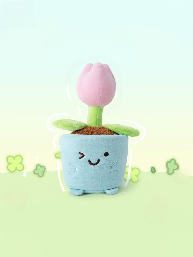 Aloe Mushroom Tulip Begonia Plant Pottery Design Plush Toy For Room Decor