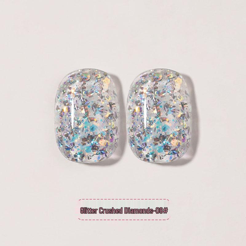 2024 Super Flash Silver Diamond Glitter Nail Polish Gel