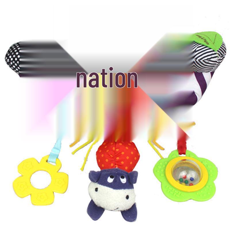 Newborn Plush Doll Educational Hanging Toy for Strollers & Cribs (0-1 Year)