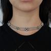 Dazzling Club Metalic Beads Weaving Choker