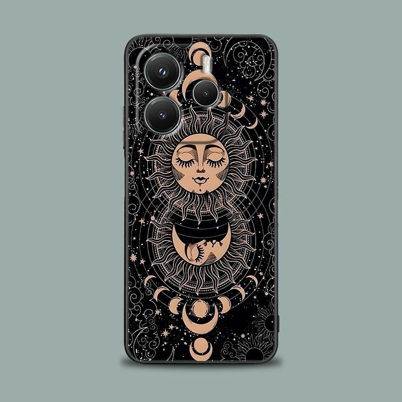 Handyhülle für Xiaomi Redmi 15C 14C 12C 13C Redmi Note 15 14 13 12 11 10 Pro Plus 12S Hülle Sonne Mond Tarotkarte Astrologie Magie