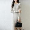Women Sweater Dress 100% Wool MODERN NEW SAGA O-neck Knit Long Pullover Winter Jumpers Wool Long Dress Female