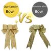 Glitter 25cm Luxurious Bow Hangings For Charming Christmas Decor Tree