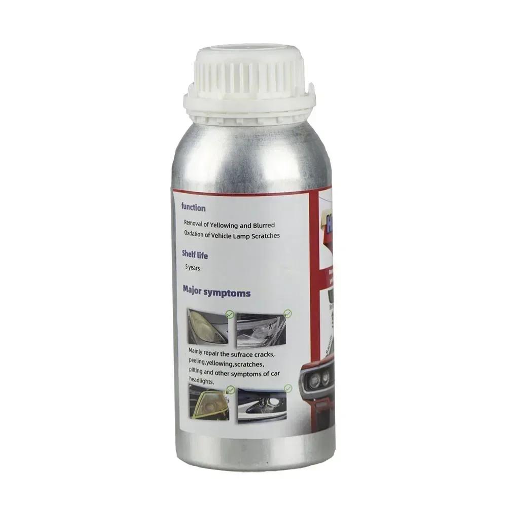 800ml Světlomety Tekutý Polymer Chemická Leštěnka na Světlomety Opravný Fluid Renovace Odstranění Škrábanců Leštění Sada na Světlomety