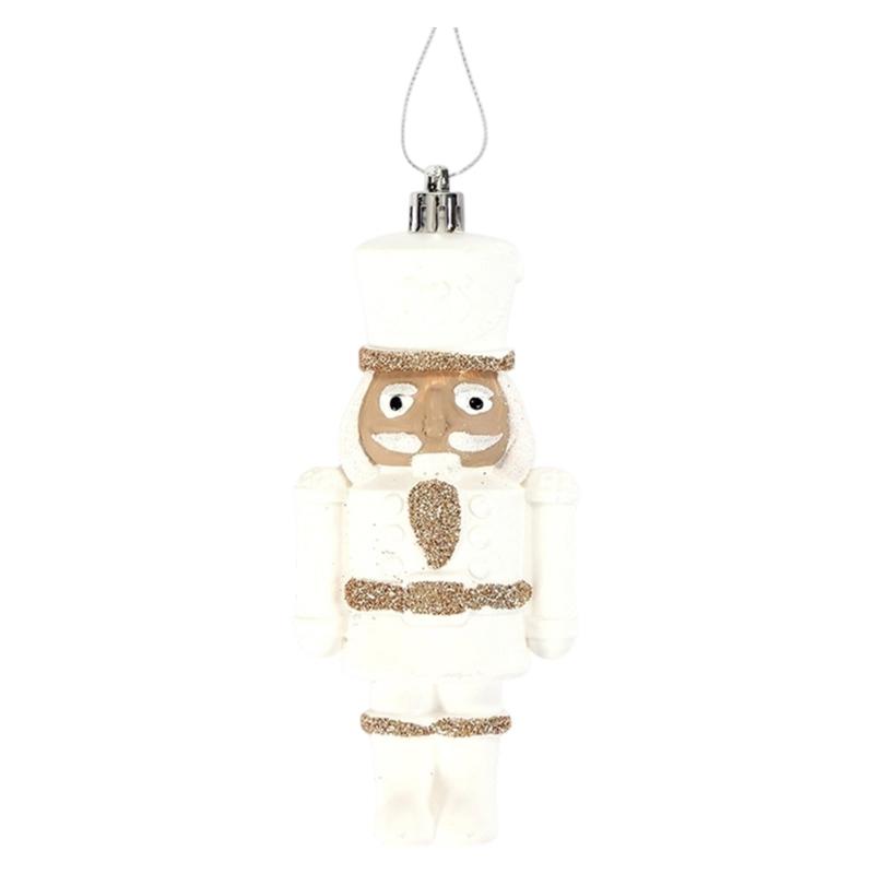 

Elegant Plastic Soldier Figure Hanging Decorations For Christmas Tree Indoor Outdoor Holiday Celebration белый