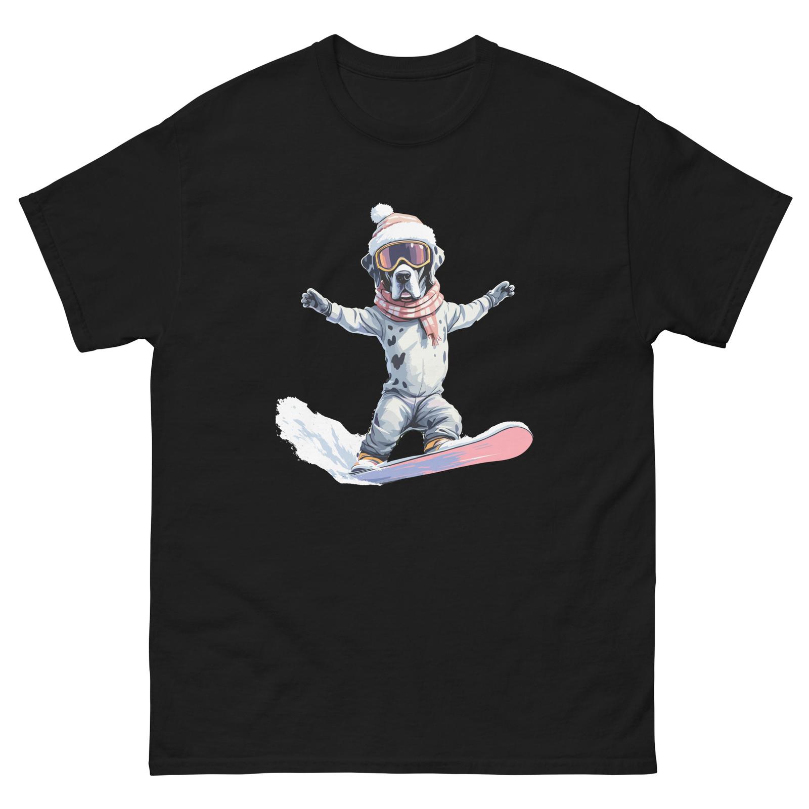 Great Dane Dog Snowboarding Fun Snowboard Design T-Shirt XXL
