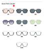 2023 Korean Style Retro Large Frame Double Bridge UV Protection Sunglasses for Driving.