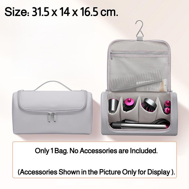 

Portable Travel Organizer Case for D-Hair Dryer Set Fits Curling Barrels Smoothing Brushes with Zipper Closure Accessory Storage 32x14x17