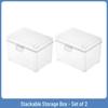 Wutuo Stackable Plastic Card Storage Box
