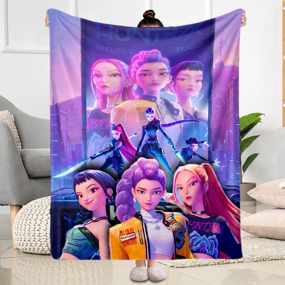 Huntrix: Future Heroes Unite Blanket Ultra-Soft Suitable for Bedding Couch Office Chair for All Seasons Warmthful Decor