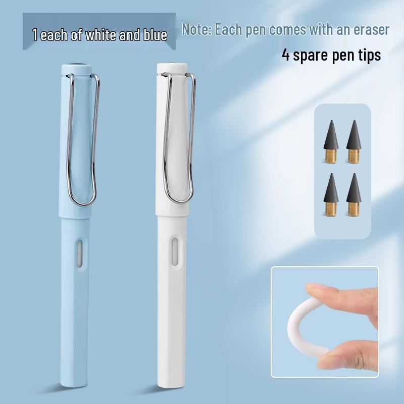 Black Technology Student Eternal Pen: Automatic, Continuous Core Pencil - No Sharpening Needed, Perfect for Children's Learning.