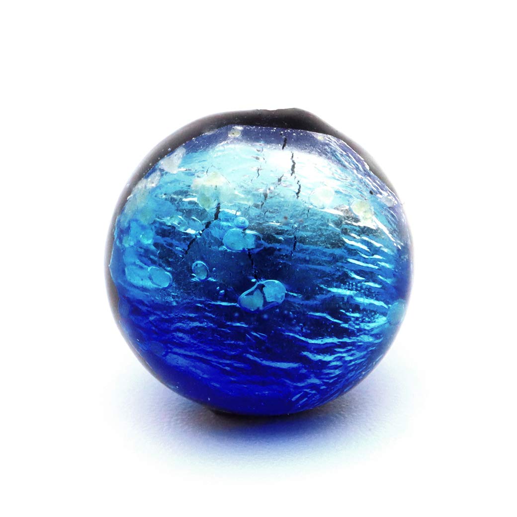 

[GOLD STONE] Yonaguni Blue Firefly Glass Beads, 10mm, Glowing, Sold by the Piece, Yonaguni Island, Okinawa, Sold by the Piece
