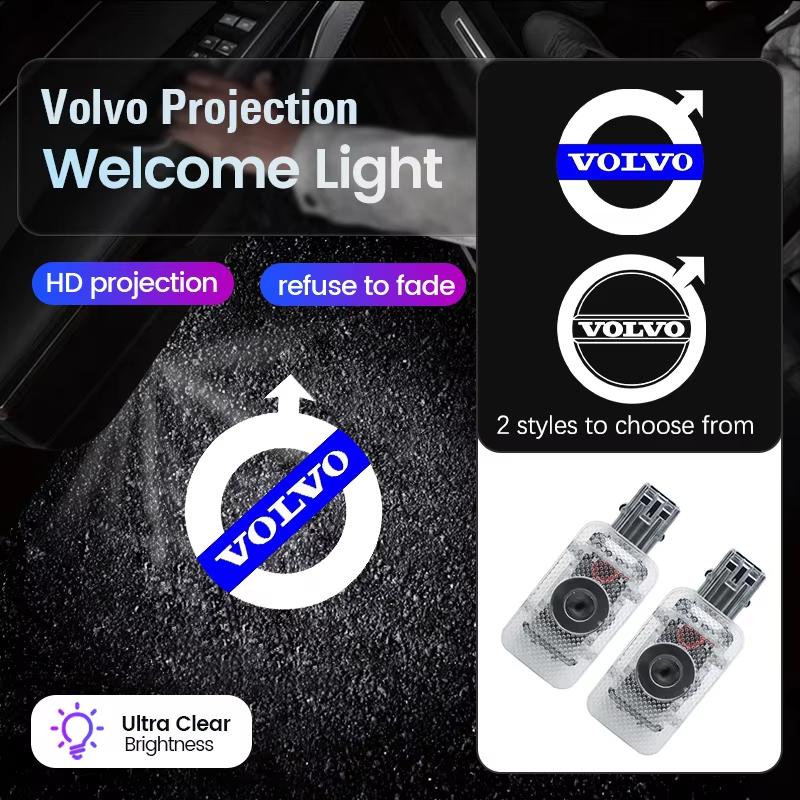 zpebr9 2PCs For Volvo Polestar S60 XC60 S40 XC40 XC90 V60 S90 Accesorios Car Door Light LED Welcome Laser Projector Logo Lamp Backlight