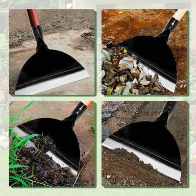 Pelle de nettoyage de jardin et de ferme, grattoir, pelle de nettoyage des mauvaises herbes, pelle plate robuste en acier au manganèse, outils agricoles d'extérieur