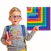 12x12 Multiplication Math Game Pop Toys. Rainbow L Shape Push Bubble Educational Fidget Learning Toys for Kids
