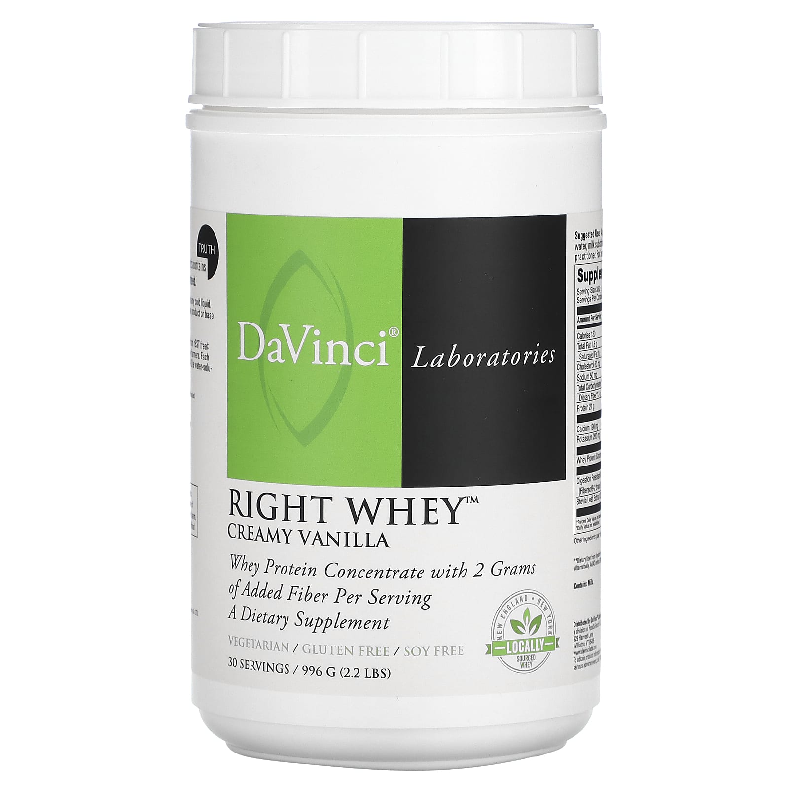 

DaVinci Laboratories, Right Whey, Creamy Vanilla, 2.2 lb (996 g)