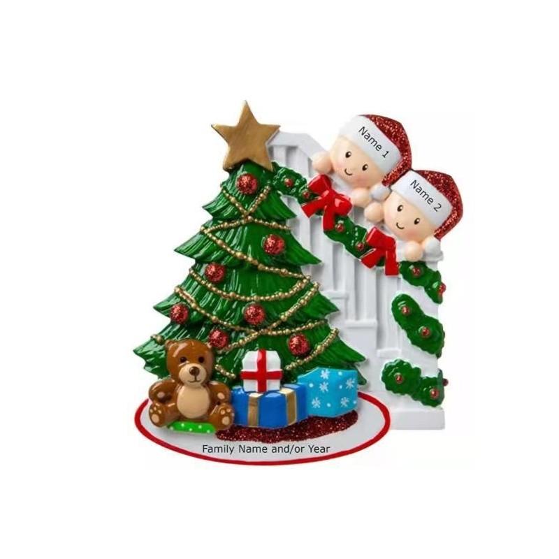 Charming Family Resin Christmas Ornaments For Joyful Holiday Tree Dcor