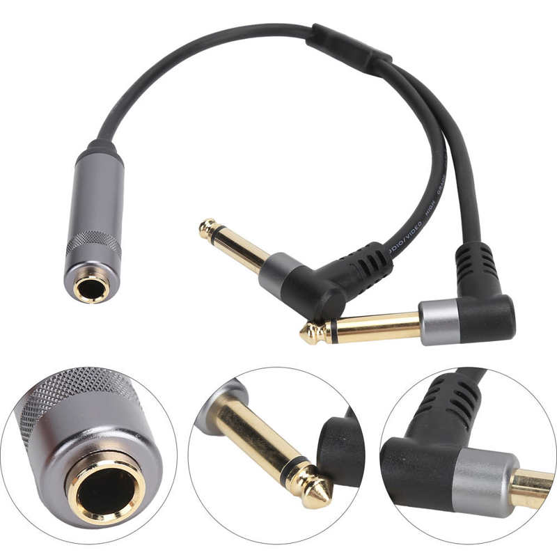 6.35 mm TRS Stereo to Dual 6.35mm TS Mono Y-Splitter Insert Cable 6.5mm Female to Male Audio Breakout Cable for Speaker MixerGood product