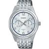 Casio Standard Quartz Men's Watch MTP-E340D-7AV Multi-Calendar 7-Link Bracelet Silver