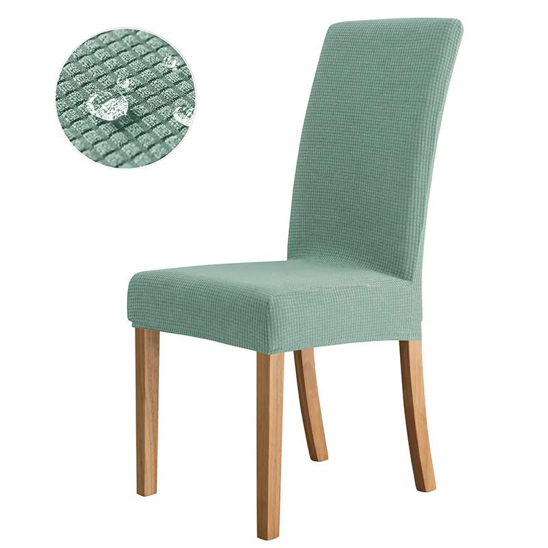 Soft Cheap Waterproof Chair Covers Solid Colours Chair Cover Stretch Elastic Office Chair Banquet Furniture Protector Home Decor