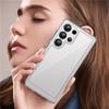WANLONFENG MF2 Series For Samsung Galaxy S25 Ultra Case TPU Acrylic Clear Phone Cover with 2Pcs Tempered Glass Film