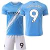 25-26 Manchester City thuistenue, fanversie, shirt met korte mouwen voor kinderen, maat 47 Forden nr.. 9 Haranddoku