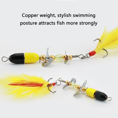 Fishing Tackle Fishing Bait Rotating Spinner Sequins Fishing Lure Artificial Bait for Bass Trout Rotating Spinner Bait