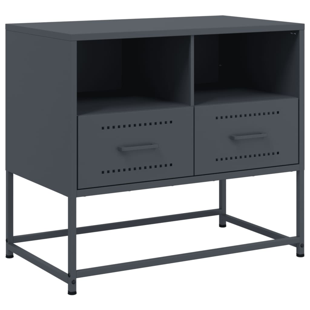 Vidaxl Szafka Pod Telewizor, Antracytowa, 68X39X60,5 Cm, Stalowa