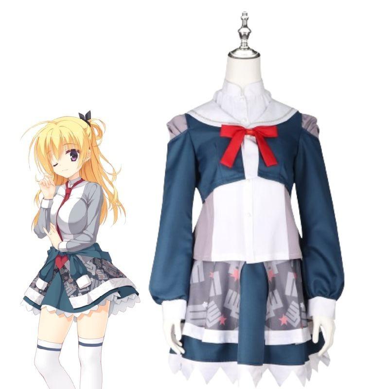 Exquisite Anime Cosplay Costume Set School Uniform For Summer 2024 Featuring Rain Moeko And Reina