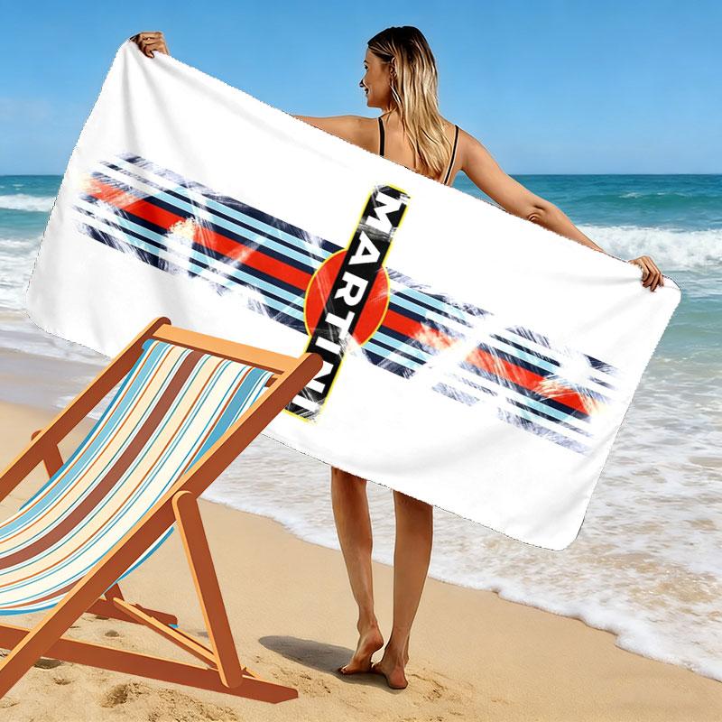 Asciugamano da Spiaggia Stampa Martini Racing, Asciugamano Grande Morbido ad Asciugatura Rapida per Spiaggia Campeggio Nuoto