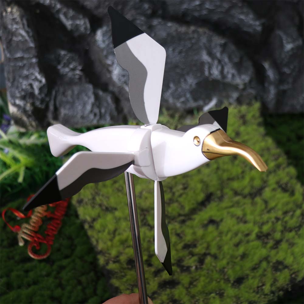 Weatherproof Bird Wind Spinners Stable Bird Shape Windmill Spinners  Holiday Yard Ornament