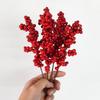 10 stuks Kunstbessen Kerstdecoratie Bloemen Rode Bessen Takken Kerstboom Feest Huis Tafel Ornament Rode Krans DIY