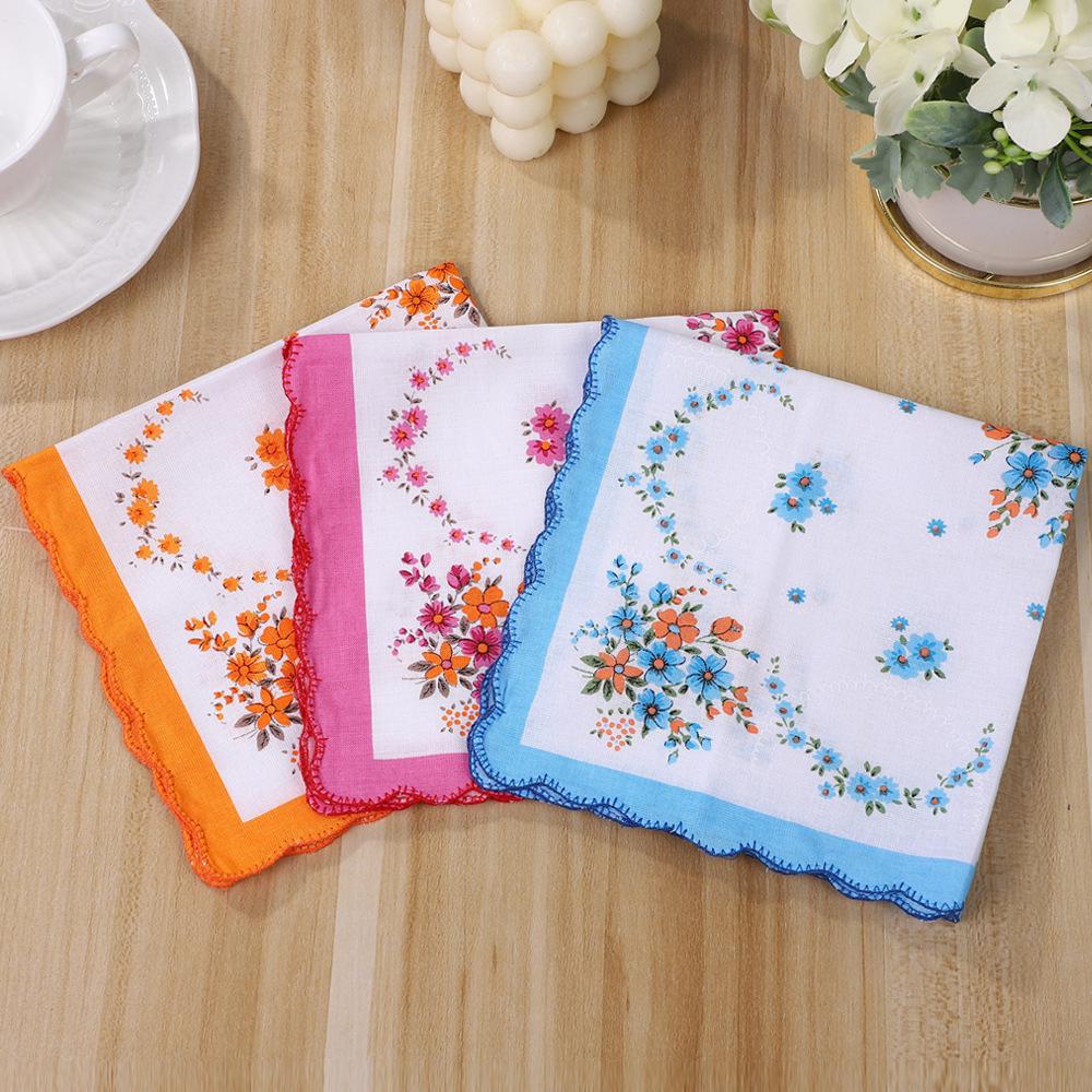 

Ретро Ностальгический 30см Хлопковый Женский Носовой Платок с Пико краем - Впитывающий пот и Стильный 30cm x 30cm (order in multiples of 12)