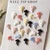 30Pcs Candy Color Bow Nail Art Accessories Ribbon Bow 3D Resin Nail Charms Cute Ribbon Japanese Nail Decoration Accessories