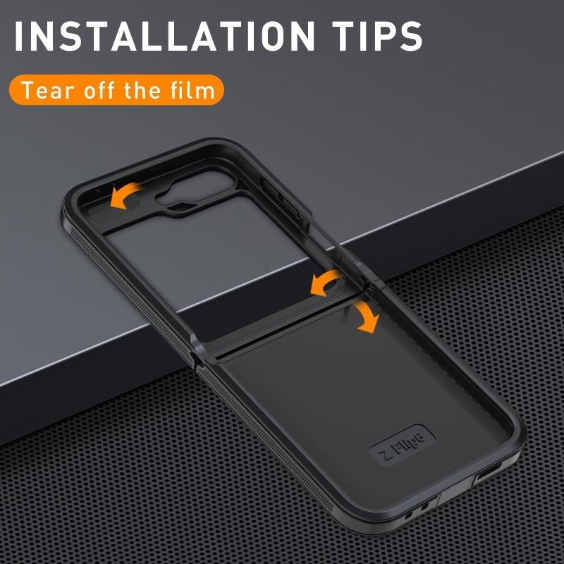 Rugged Heavy Duty Military Grade Phone Case for Samsung Galaxy Z Flip 7 FE 6 5 4 Shockproof Matte with Clip Hard Protector Cover