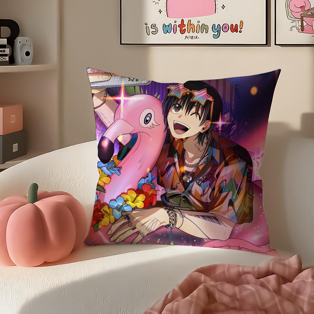 Action Comedy Japanese Manga SSakamoto Days Cushion Cover Pillowcase Short Plush Invisible Zipper Room Sofa Cushion Cover